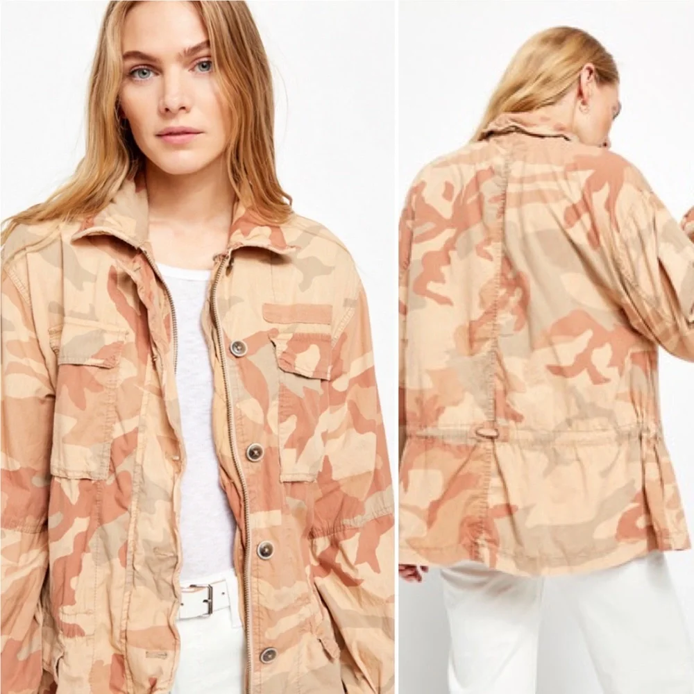 Free People Lead The Way Slouchy Camo Utility Jacket - Picture 4 of 13
